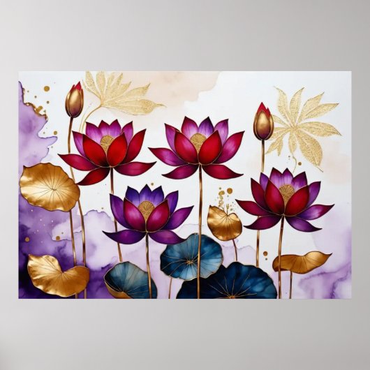 Decorative Lotus-Blume #2 Poster (Vorne)