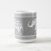 Decorative Lotus Mandala Elephant Kaffeetasse (Mittel)