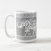 Decorative Lotus Mandala Elephant Kaffeetasse (Links)