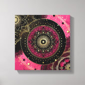 Decorative Mandala Pink and Black  Leinwanddruck (Vorderseite)