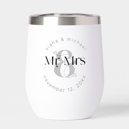 Decorative Modern Wedding Mr. & Mrs. ID887 (Rückseite)