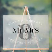 Decorative Modern Wedding Mr. & Mrs. ID887 Acrylschild (Neutral)