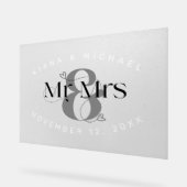 Decorative Modern Wedding Mr. & Mrs. ID887 Acrylschild (Winkel)