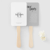 Decorative Modern Wedding Mr. & Mrs. ID887 Fächer (Vorne und Hinten)