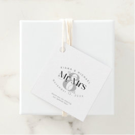 Decorative Modern Wedding Mr. & Mrs. ID887 Geschenkanhänger