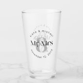 Decorative Modern Wedding Mr. & Mrs. ID887 Glas (Vorderseite)