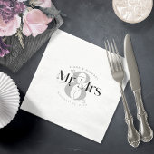 Decorative Modern Wedding Mr Mrs ID887 Serviette
