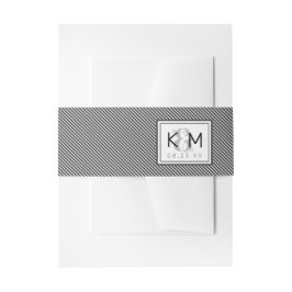 Decorative Modern Wedding Pinstripe ID887 Einladungsbanderole