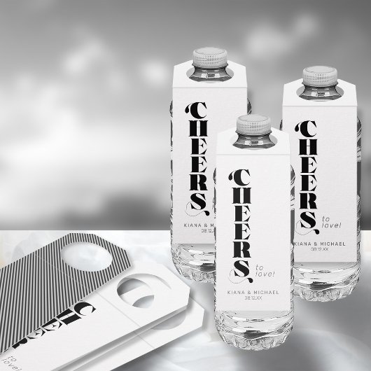 Decorative Moderne Hochzeit Cheers ID887 Flaschenanhänger