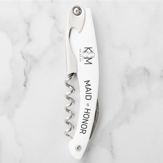 Decorative Moderne Hochzeitsstimmung Trauzeugin B  Kellnermesser (Vorderseite)