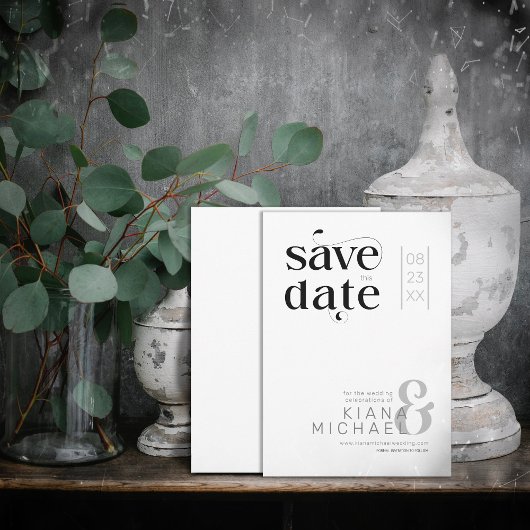 Decorative Moderne Wedding ID887 Save The Date