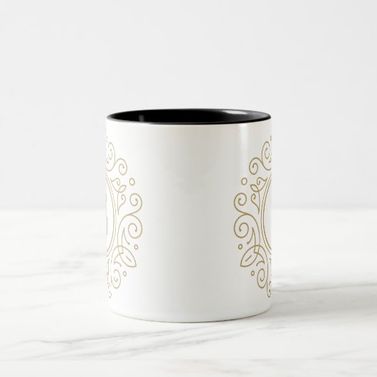 Decorative Monogram B Zwei-Tone-Tasse Zweifarbige Tasse (Mittel)