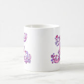 Decorative Monogram E herzen & Blume rosa lila Kaffeetasse (Mittel)