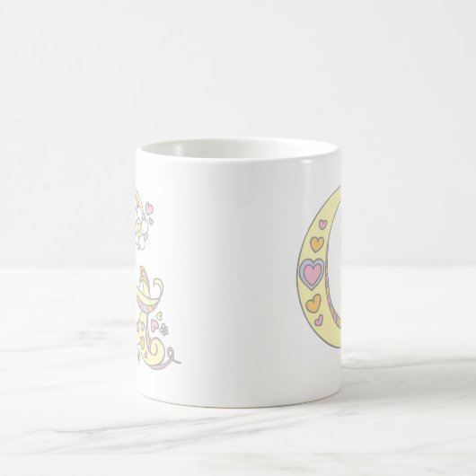 Decorative Monogram G Herz und Blume Tasse (Mittel)