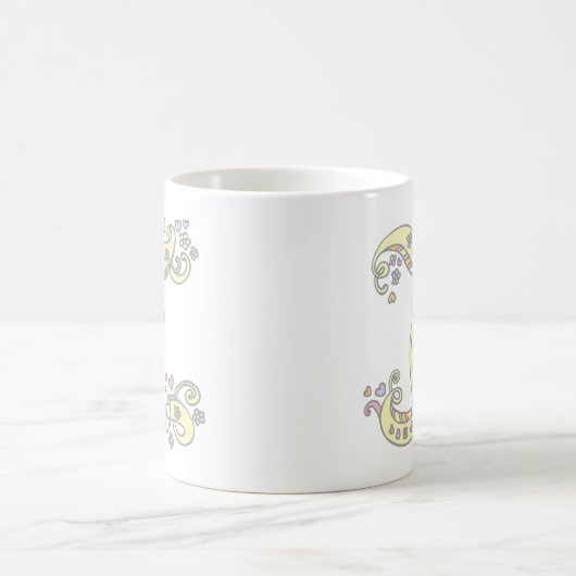 Decorative Monogram I Herz und Blume Tasse (Mittel)