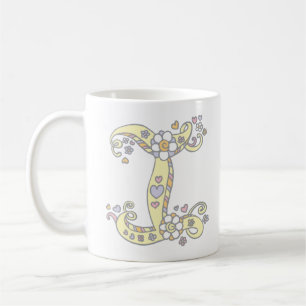 Decorative Monogram I Herz und Blume Tasse