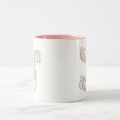 Decorative Monogram J Herz und Blume Tasse (Mittel)