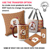 Decorative MONOGRAM ( JEDER BRIEF ) Fall Blumenges Tragetaschen Mit Langen Trägern