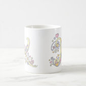 Decorative Monogram K Herz und Blume Tasse (Mittel)