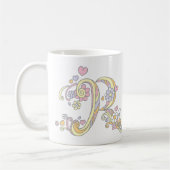 Decorative Monogram R Herz und Blume Tasse (Links)