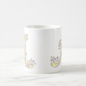 Decorative Monogramm A Herz und Blume Tasse (Mittel)