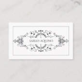 Decorative Monogramm-Banner Telefonnummerkarte (Vorderseite)