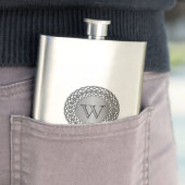 Decorative Monogramm-Flasche Flachmann (Beispiel)