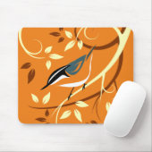 Decorative Nuthatch Bird Mousepad (Mit Mouse)