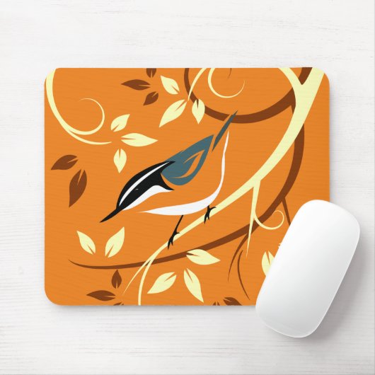 Decorative Nuthatch Bird Mousepad (Mit Mouse)