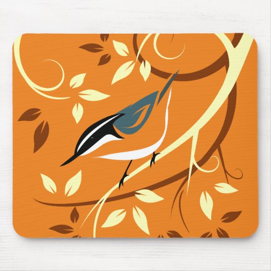 Decorative Nuthatch Bird Mousepad (Vorne)