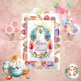 Decorative Ostereier Bunny Bird Floral Card Einladung