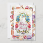 Decorative Ostereier Bunny Bird Floral Card Einladung (Vorderseite)