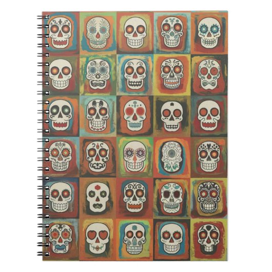 Decorative paint Skull Collection Mexican Folk Notizblock (Vorderseite)
