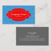 Decorative Panel 01 - Rot - Blau marmorieren Visitenkarte (Vorne/Hinten)