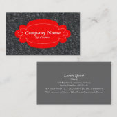 Decorative Panel 01 - Rot - Fine Wool 01 Visitenkarte (Vorne/Hinten)