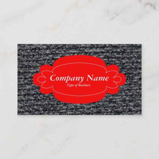 Decorative Panel 01 - Rot - Wolljumper 03 Visitenkarte (Vorderseite)