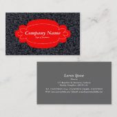 Decorative Panel 01 - Rot - Wollteppich Visitenkarte (Vorne/Hinten)