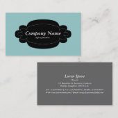 Decorative Panel 01 - Schwarz - Blau Grün Visitenkarte (Vorne/Hinten)