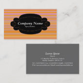 Decorative Panel 01 - Schwarz - Farblinien Visitenkarte (Vorne/Hinten)