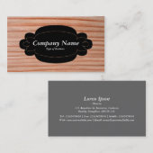 Decorative Panel 01 - Schwarz - Holz 02 Visitenkarte (Vorne/Hinten)