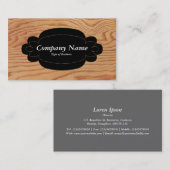 Decorative Panel 01 - Schwarz - Holz 03 Visitenkarte (Vorne/Hinten)