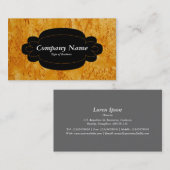 Decorative Panel 01 - Schwarz - Holz 04 Visitenkarte (Vorne/Hinten)