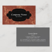 Decorative Panel 01 - Schwarz - Marmor 01 Visitenkarte (Vorne/Hinten)