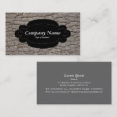 Decorative Panel 01 - Schwarz - Rinde 01 Visitenkarte (Vorne/Hinten)