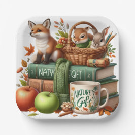 Decorative Paper Plate Autumn Theme Pappteller