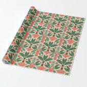 Decorative paper with a pattern of stylized green geschenkpapier (Ungerollt)