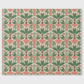 Decorative paper with a pattern of stylized green geschenkpapier (Flach)