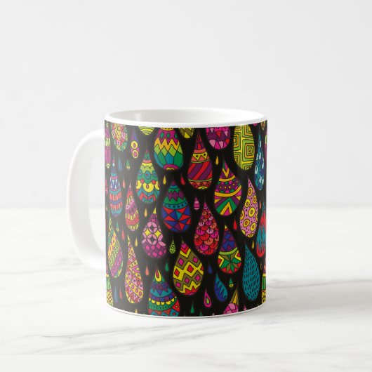 Decorative patterned drops seamless background. Br Kaffeetasse (Vorderseite Links)