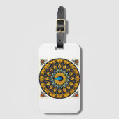 Decorative peacock bird on white gepäckanhänger (Vorderseite Vertikal)