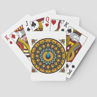 Decorative peacock bird on white spielkarten